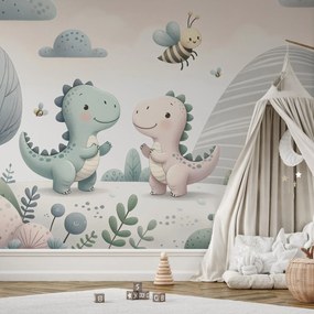 Fotótapéta - Boldog dinoszauruszok (147x102 cm)