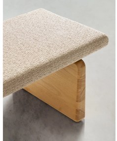 Bézs-natúr színű zsenília pad Topaz – Kave Home