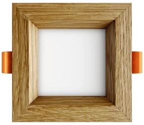 APLED - LED Lámpa SQUARE WOODLINE LED/3W/230V 4000K 9x9 cm tölgy tömör fa