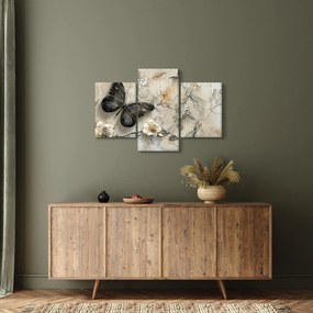 Kép - Márvány háttér pillangókkal (90x60 cm)