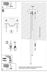 Fideus fekete függőlámpa - Sollux