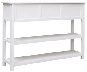 Fehér tömör császárfa tálalószekrény 108 x 30 x 76 cm