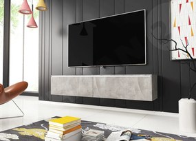 TV asztal/szekrény Dilune 140 (smart beton) (fehér LED világítás). 1053729