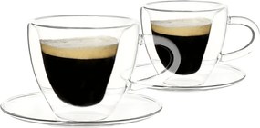 Thermo Heart csésze pohár csészealjakkal, 2db, szív alakú, 150ml, HOTCOOL TYP 5