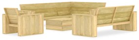 vidaXL 4 részes impregnált fenyőfa kerti társalgószett