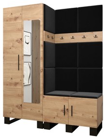 Előszobabútor Amanda 14 (artisan tölgy + fekete). 1085978