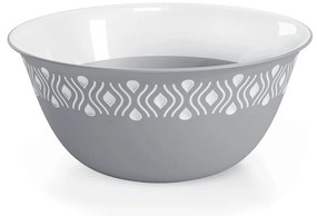 STEFANPLAST Műanyag tál Tosca 29 cm átmérőjű fehér/szürke
