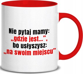 Bögre Piros Fül Beltéri 300ml Anya Első Bank Ajándék Anyának