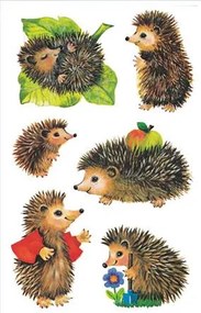 Matrica, papír, 3 ív, 76x120 mm, AVERY ZWECKFORM, Z-Design No.4306, sünik (AY4306)