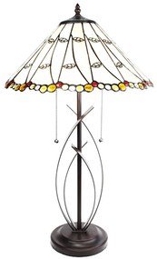 Tiffany asztali lámpa Bézs Ø 41x68 cm