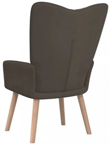 sötétszürke bársony pihenőfotel