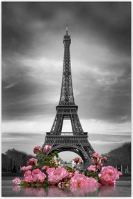 Poszterek 80x120 Virágok az Eiffel-toronynál