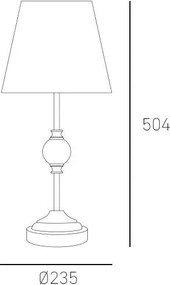 Cosmolight MONACO T01230WH Asztali lámpa 1x40W/E27 IP20
