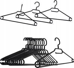Ruhaakasztók 100 Db Műanyag Fekete Univerzális Forgatható