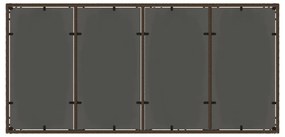barna polyrattan üveglapos kerti asztal 190 x 90 x 75 cm