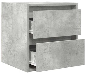 betonszürke falra szerelhető éjjeliszekrény 38x34x40 cm