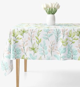 Goldea szögletes terítő 100% pamutvászon deluxe - festett levelek 80 x 80 cm