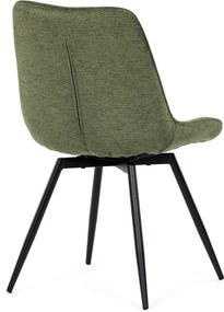 Jídelní židle, zelená, látka, HC-T1130 GRN2