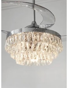 FANAWAY 212923 - LED mennyezeti ventilátor VEIL 6xE14/4,5W/230V króm + DO