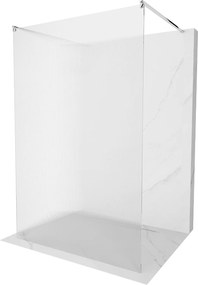 Mexen Kioto, Walk-In zuhany paraván 100 x 200 cm, 8 mm-es üveg bordás mintával, króm profil, 800-100-002-01-09