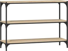 vidaXL sonoma tölgy színű fa és acél könyvszekrény 100 x 33 x 70,5 cm