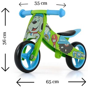 Gyerek multifunkciós fa futóbicikli Milly Mally Jake Bob