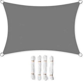 SONGMICS napvitorla 2x3 m füstszürke