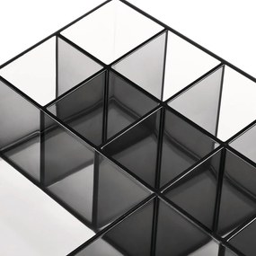Matt fekete újrahasznosított műanyag fürdőszobai rendszerező kozmetikumokhoz Cosmetic Station – iDesign