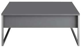 Dohányzóasztal Luxe - Anthracite, Silver