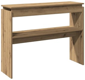 kézműves tölgy színű szerelt fa dohányzóasztal 102x30x80 cm
