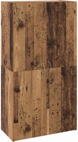 vidaXL Irodai szekrény polcokkal Fekete tölgy 60 x 32 x 115 cm Faanyag