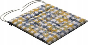 Károly székpárna 40x40 kék-sárga kockás