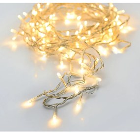 96 LED-es elemes fényfüzér, átlátszó vezetékkel, 8 világítási móddal, meleg fehér, 7 m