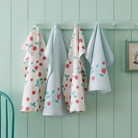 Pamut konyharuha szett 4 db-os 50x70 cm Strawberry Garden – Catherine Lansfield