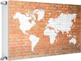 Radiátormágnes Radiátor 80x60 Térkép Fotótapéta