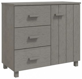 HAMAR világosszürke tömör fenyőfa tálalószekrény 90x40x80 cm