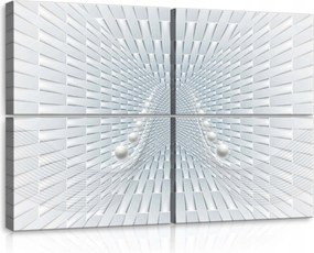 Vászonkép 120x80 Geometrikus absztrakt futurisztikus alagút 3D minimalizmus