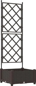 vidaXL Kerti cserép Barna 40 x 40 x 125,5 cm Acél