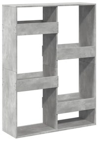 betonszürke szerelt fa könyvespolc 100 x 33 x 135 cm