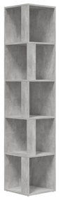 betonszürke szerelt fa sarokszekrény 33 x 33 x 164,5 cm