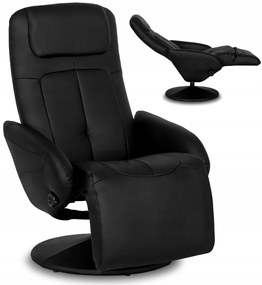 Modern Fotel Fekete Eco-bőr Kárpittal. TONY