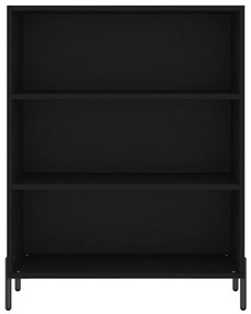 fekete szerelt fa polcos szekrény 69,5 x 32,5 x 90 cm
