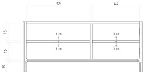 Natúr színű tölgyfa TV-állvány 111x48 cm Twig – The Beds