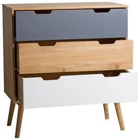 Cusco komód tömör borovi fenyőből, szélesség 80 cm - Marckeric
