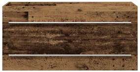 vidaXL Fürdőszobai mosdószekrény 2 pcs Öreg fa 100 x 38,5 x 48 cm