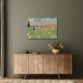 Üveg kép - Georges Seurat, A Summer Landscape, reprodukciók (70x50 cm)