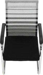 Tárgyalószék, szürke/fekete/ezüst, ESIN