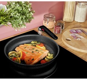 Alumínium edény készlet 7 db-os INGENIO Black stone L3998702 – Tefal