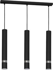 MILAGRO MLP1414 JOCKER BLACK Hengeres Függesztett Lámpa Króm, Matt Fekete GU10 IP20