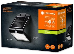 Ledvance - LED Napelemes érzékelős fali lámpa LEPKE LED/4W/3,7V IP65
